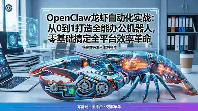 （17996期）OpenClaw龙虾自动化实战：从0到1打造全能办公机器人，零基础搞定全平台效率革命-有道网创