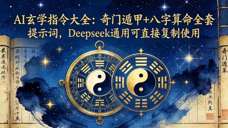 （18059期）AI玄学指令大全：奇门遁甲+八字算命全套提示词，Deepseek通用可直接复制使用-有道网创