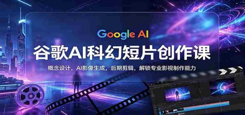 谷歌AI科幻短片创作课:概念设计,AI影像生成,后期剪辑,解锁专业影视制作能力-有道网创