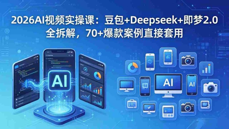 （18263期）2026AI视频实操课：豆包+Deepseek+即梦2.0全拆解，70+爆款案例直接套用-有道网创