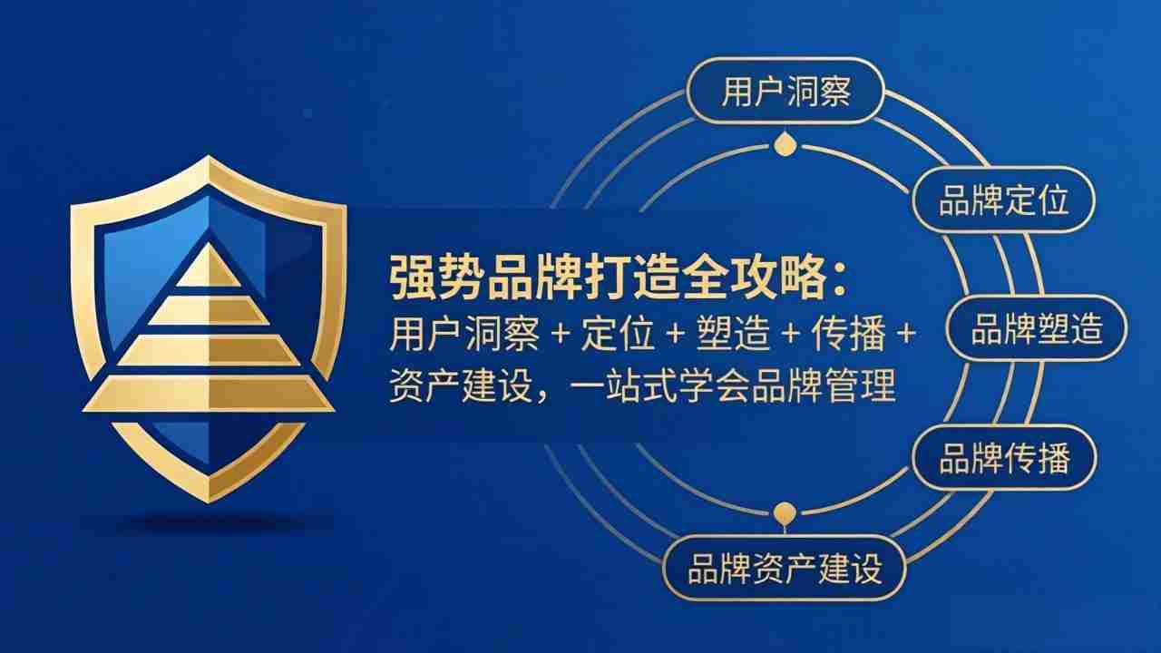 （17889期）强势品牌打造全攻略：用户洞察 + 定位 + 塑造 + 传播 + 资产建设，一站式学会品牌管理-有道网创