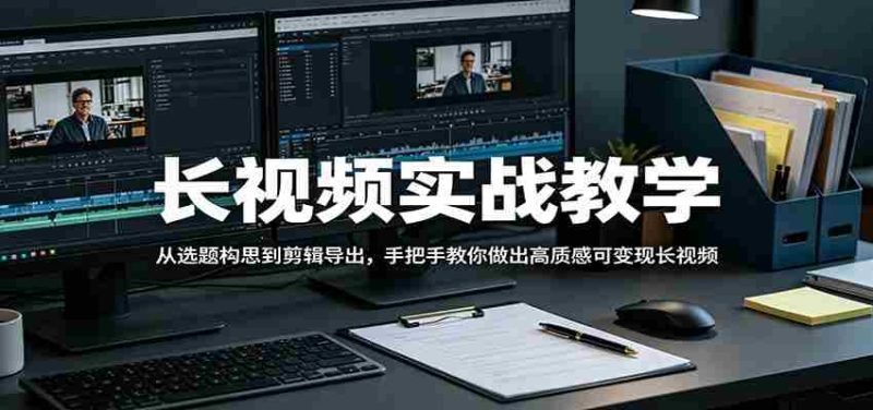 长视频实战教学，从选题构思到剪辑导出，手把手教你做出高质感可变现长视频-有道网创
