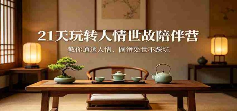 21天玩转人情世故陪伴营：教你通透人情、圆滑处世不踩坑-有道网创