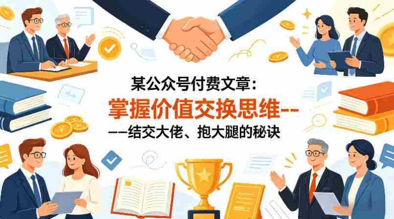 某公众号付费文章:掌握价值交换思维—-结交大佬、抱大腿的秘诀-有道网创