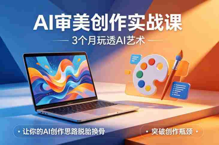 AI审美创作实战课，3个月玩透AI艺术，让你的AI创作思路脱胎换骨，突破创作瓶颈-有道网创