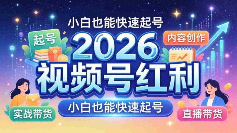 (18222期)2026视频号红利实战营,大佬亲授起号、内容、直播、IP、投流、私域、矩阵全套落地打法-有道网创