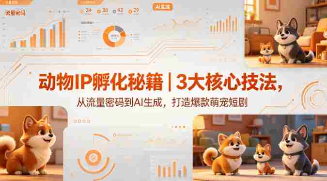 动物IP孵化秘籍｜3大核心技法，从流量密码到AI生成，打造爆款萌宠短剧-有道网创
