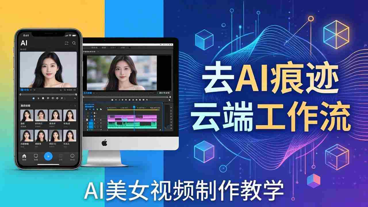 （17928期）AI美女视频制作教学：去AI痕迹，云端工作流出图，手机电脑均可，不需要配置-有道网创