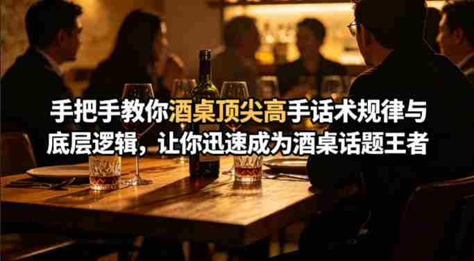 付费文章：手把手教你酒桌顶尖高手话术规律与底层逻辑，让你迅速成为酒桌话题王者(二十年全网独家经验分享)-有道网创