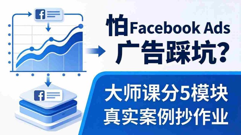 (18174期)怕 Facebook Ads 广告踩坑?大师课分 5 模块教你做广告、搞扩量,还带真实案例抄作业!-有道网创