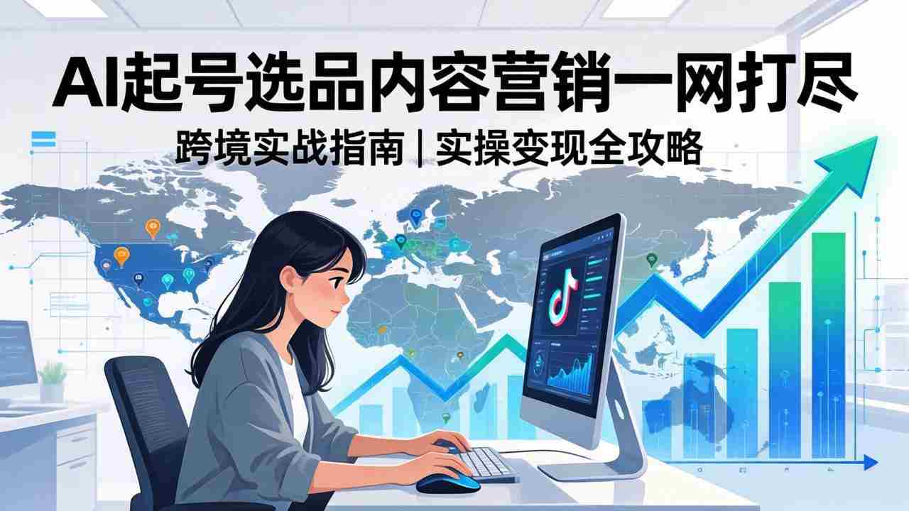 （17824期）2026 TikTok 跨境AI实操：从零基础到变现全流程，AI起号选品内容营销一网打尽-有道网创