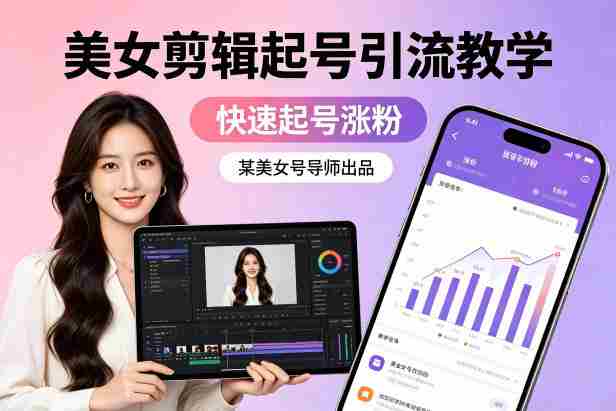 某美女号导师出品：美女剪辑起号引流教学，快速起号涨粉-有道网创
