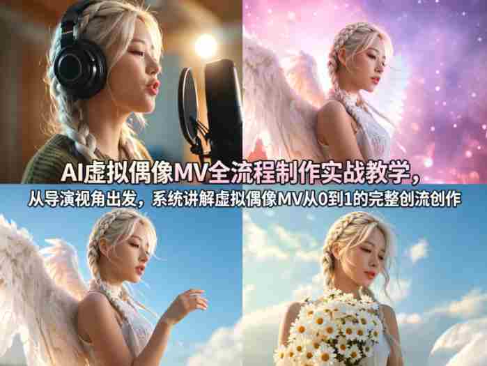 AI虚拟偶像MV全流程制作实战教学，从导演视角出发，系统讲解虚拟偶像MV从0到1的完整创作流程-有道网创