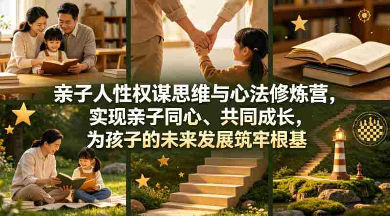 亲子人性权谋思维与心法修炼营，实现亲子同心、共同成长，为孩子的未来发展筑牢根基【音频】-有道网创