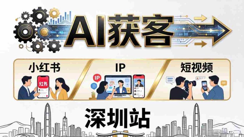 (18264期)2026AI获客大课深圳站:4月17日-19日3天2夜拆透小红书+IP+短视频,老板操盘手必来-有道网创