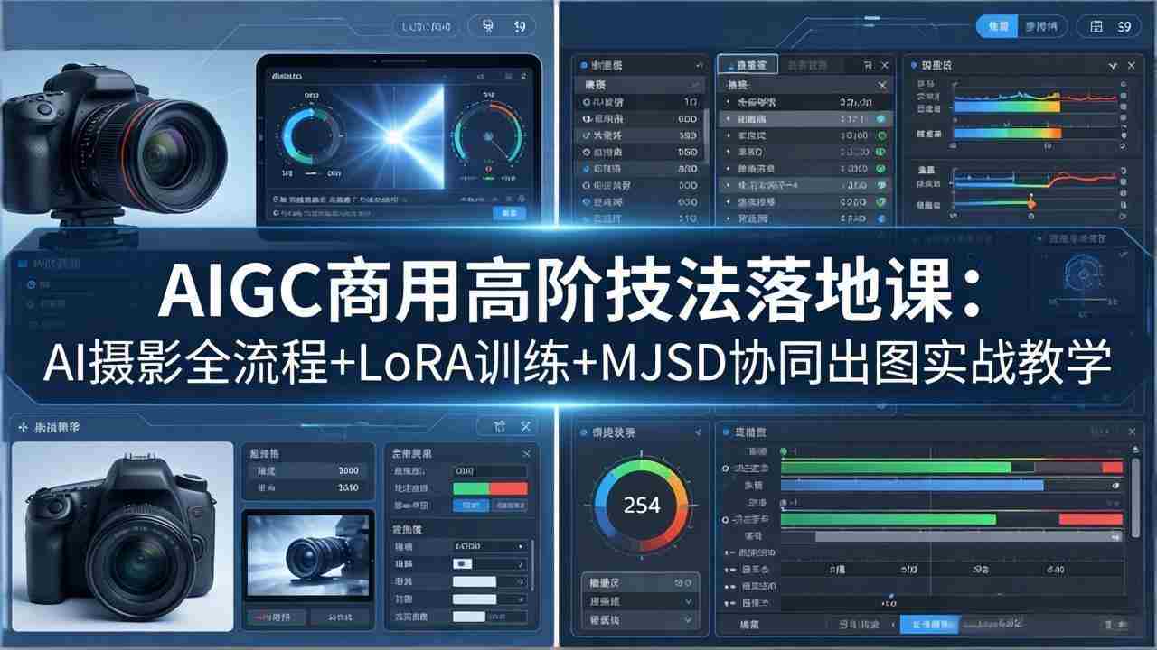 （18254期）AIGC商用高阶技法落地课：AI摄影全流程+LoRA训练+MJSD协同出图实战教学-有道网创