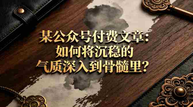 某公众号付费文章：如何将沉稳的气质深入到骨髓里？-有道网创