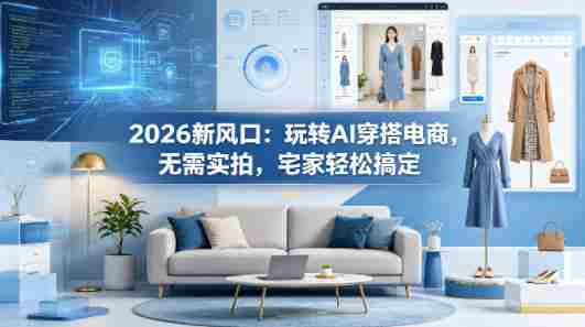 2026新风口：玩转AI穿搭电商，无需实拍，宅家轻松搞定-有道网创