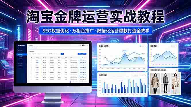 (18507期)2026 淘宝金牌运营实战教程,SEO权重优化万相台推广,数据化运营爆款打造全教学-有道网创