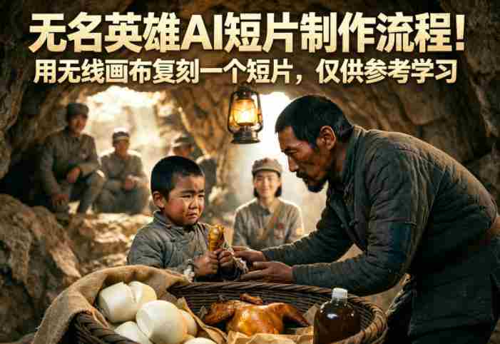 无名英雄AI短片制作流程！用无线画布复刻一个短片，仅供参考学习-有道网创