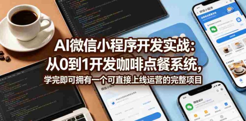 AI微信小程序开发实战:从0到1开发咖啡点餐系统,学完即可拥有一个可直接上线运营的完整项目-有道网创