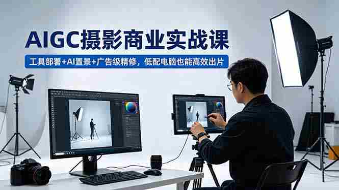 (18436期)AIGC 摄影商业实战课,工具部署+AI置景+广告级精修,低配电脑也能高效出片-有道网创