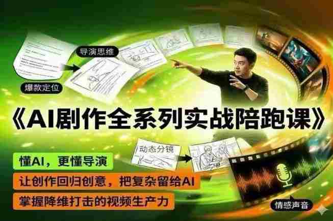 AI剧作全系列实战陪跑课,懂AI,更懂导演,让创作回归创意,把复杂留给AI,掌握降维打击的视频生产力-有道网创