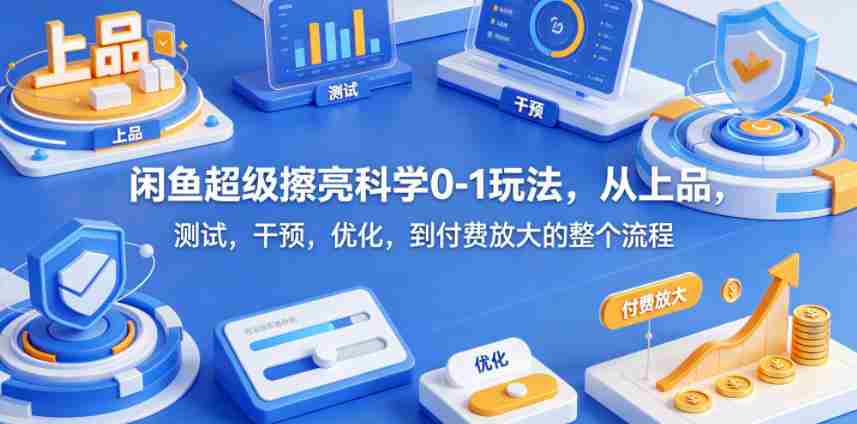 闲鱼超级擦亮科学0-1玩法，从上品，测试，干预，优化，到付费放大的整个流程-有道网创