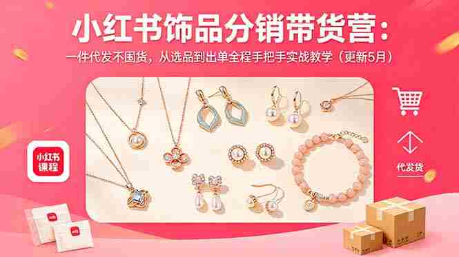 (18626期)小红书饰品分销带货营:一件代发不囤货,从选品到出单全程手把手实战教学(更新5月)-有道网创