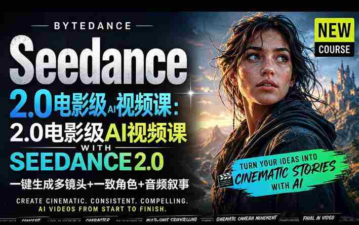 字节跳动的Seedance 2.0 AI电影视频生成制作教程,一键生成多镜头+一致角色+音频叙事-中英字幕-有道网创