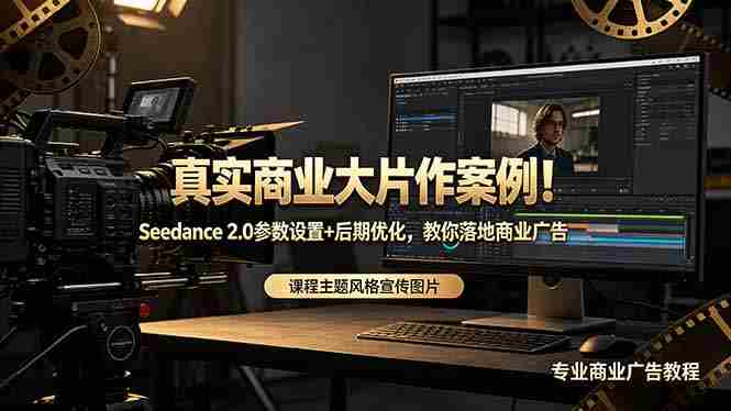 (18484期)真实商业大片作案例!Seedance 2.0参数设置+后期优化,教你落地商业广告-有道网创