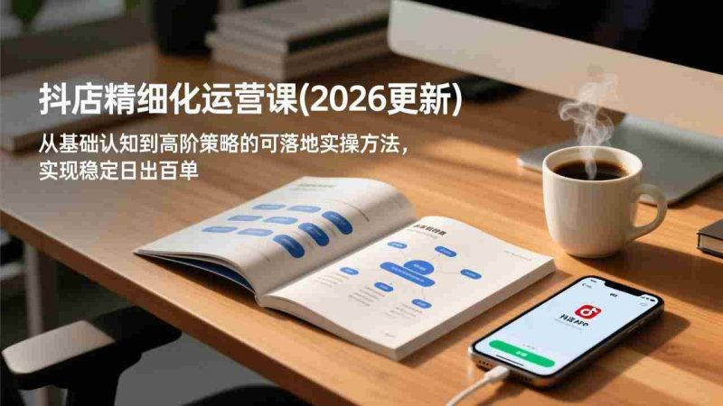 (18421期)抖店精细化运营课(更新5月),从基础认知到高阶策略的可落地实操方法,实现稳定日出百单-有道网创