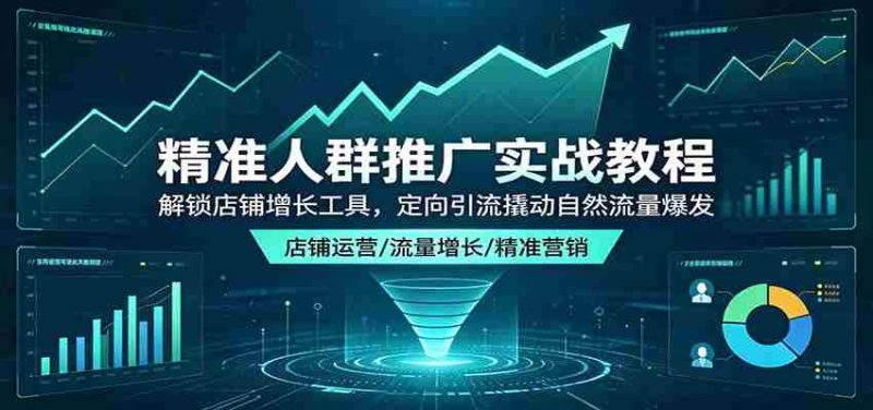 精准人群推广实战教程:解锁店铺增长工具,定向引流撬动自然流量爆发-有道网创
