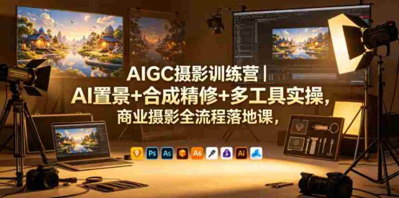 AIGC摄影训练营|AI置景+合成精修+多工具实操,商业摄影全流程落地课-有道网创