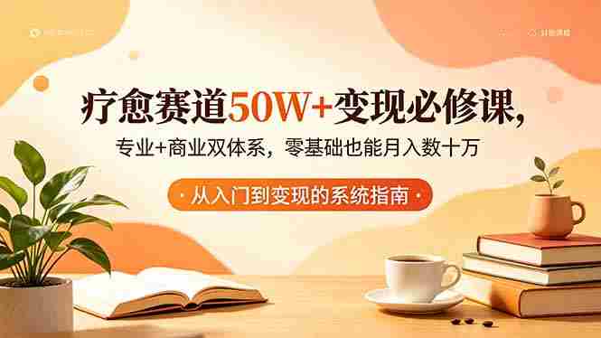 （18523期）疗愈赛道50W+变现必修课，专业+商业双体系，零基础也能月入数十万-有道网创