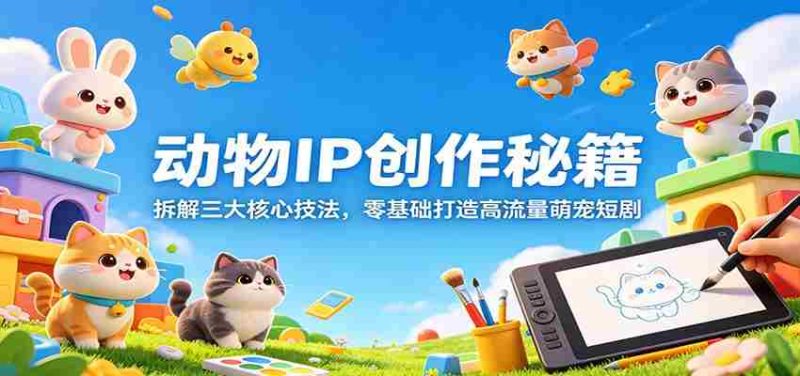 动物IP创作秘籍:拆解三大核心技法,零基础打造高流量萌宠短剧-有道网创