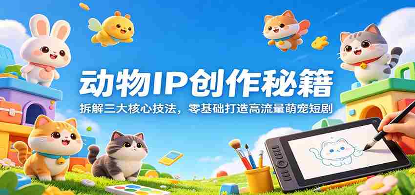 动物IP创作秘籍：拆解三大核心技法，零基础打造高流量萌宠短剧-有道网创