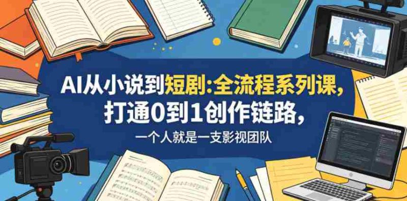 AI从小说到短剧全流程系列课,打通0到1创作链路,一个人就是一支影视团队-有道网创