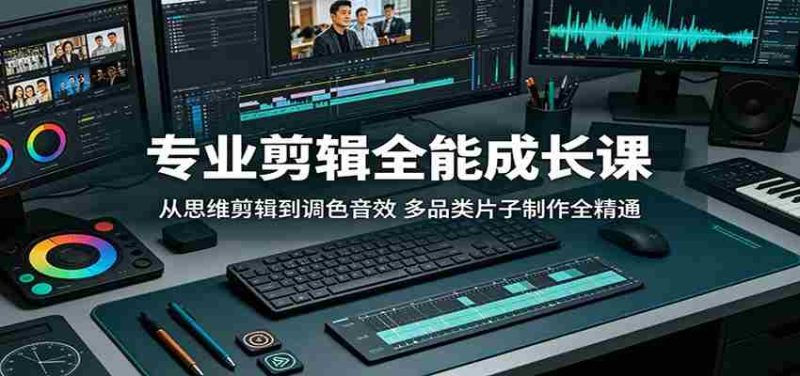专业剪辑全能成长课:从思维剪辑到调色音效,多品类片子制作全精通-有道网创
