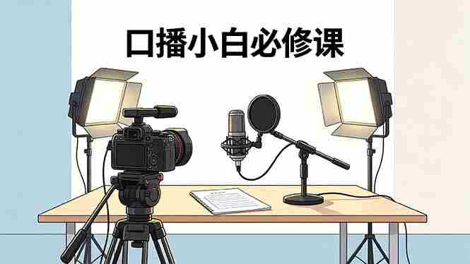(18428期)口播小白必修课:录像收音灯光设备+脚本撰写,搭专业级录制场景-有道网创