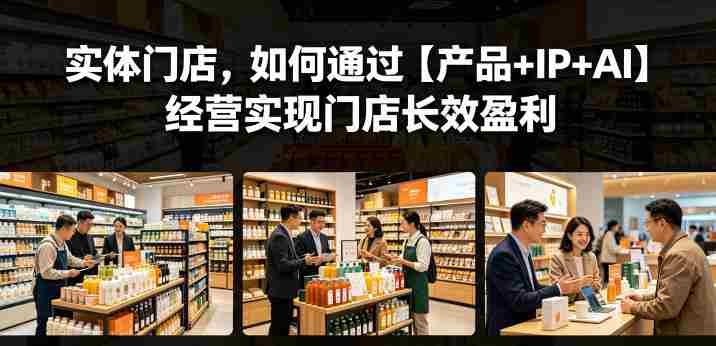 实体门店，如何通过【产品+IP+AI】经营实现门店长效盈利-有道网创