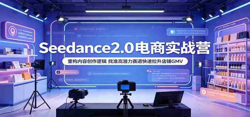 Seedance2.0电商实战营：重构内容创作逻辑，找准高潜力赛道快速拉升店铺GMV-有道网创