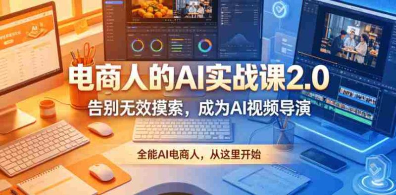 电商人的AI实战课2.0，告别无效摸索，成为AI视频导演，全能AI电商人，从这里开始-有道网创