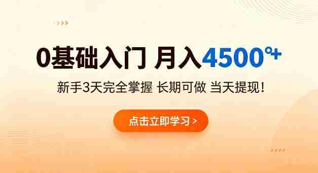 0基础入门，月入4.5k+，新手3天完全掌握，长期可做，当天见收益当天提【揭秘】-有道网创