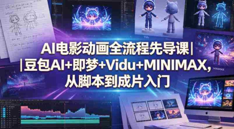 AI电影动画全流程先导课｜豆包AI+即梦+Vidu+MINIMAX，从脚本到成片入门-有道网创