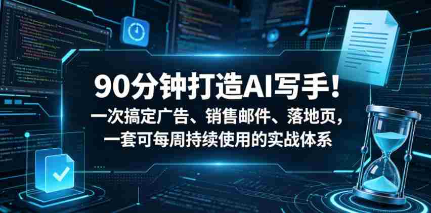 90分钟打造AI写手！一次搞定广告、销售邮件、落地页，一套可每周持续使用的实战体系【原创双语字幕】-有道网创