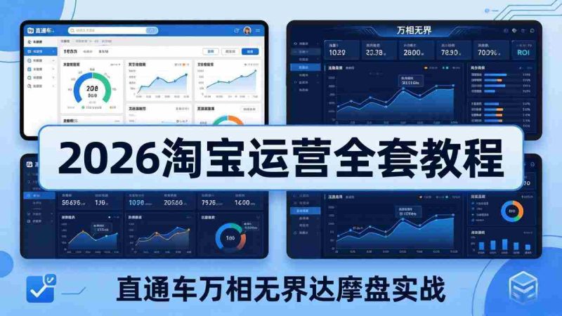 (18373期)2026淘宝运营全套教程(更新5月8日),直通车万相无界达摩盘实战,从基础到进阶提升流量转化-有道网创