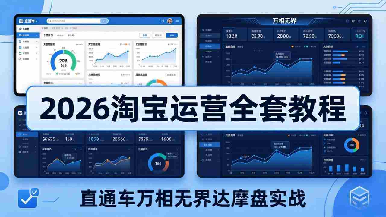 （18373期）2026淘宝运营全套教程(更新5月8日)，直通车万相无界达摩盘实战，从基础到进阶提升流量转化-有道网创
