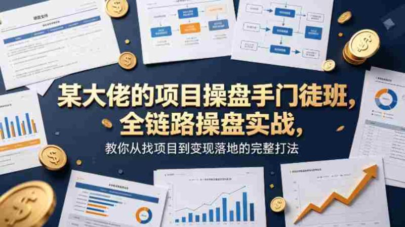 某大佬的项目操盘手门徒班,全链路操盘实战,教你从找项目到变现落地的完整打法-有道网创