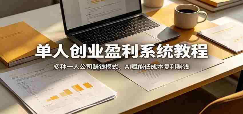 单人创业盈利系统教程：多种一人公司赚钱模式，AI赋能低成本复利赚钱-有道网创